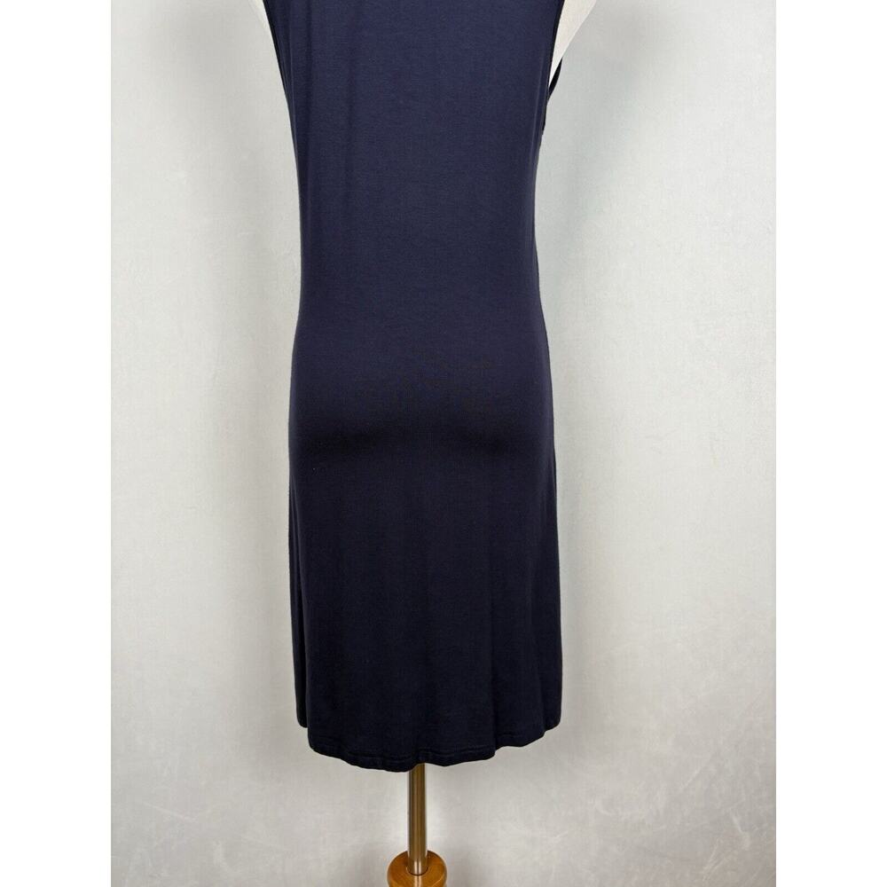 Christian Lacroix Bazar Floral Embroidered Dress M Blue Sleeveless Designer Y2K - Picture 6 of 9